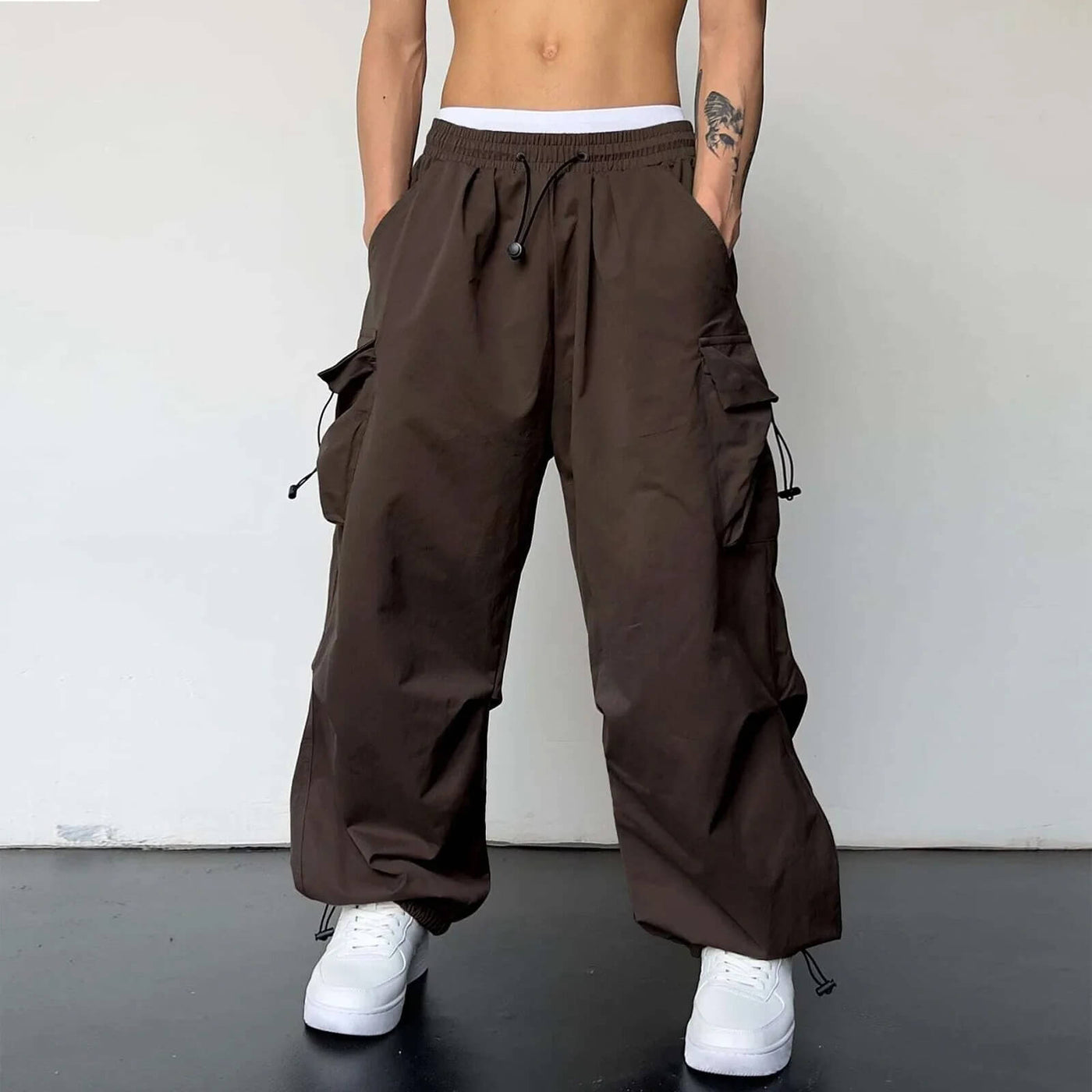 Cargohose - Loose Fit - Elastische Taille - Baggy Pants - Herren Cargo Jogger