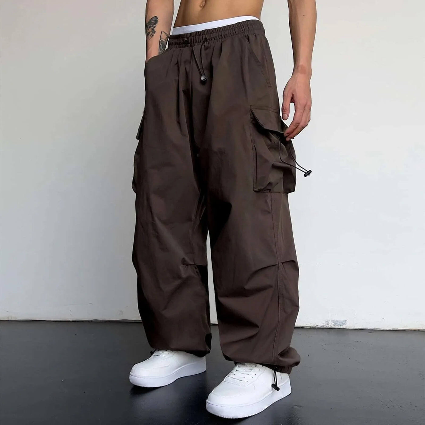Cargohose - Loose Fit - Elastische Taille - Baggy Pants - Herren Cargo Jogger