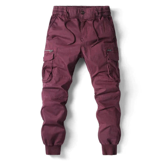 Cargohosen | Kordelzug | Elastische Taille | Herrenhosen | Jogginghosen