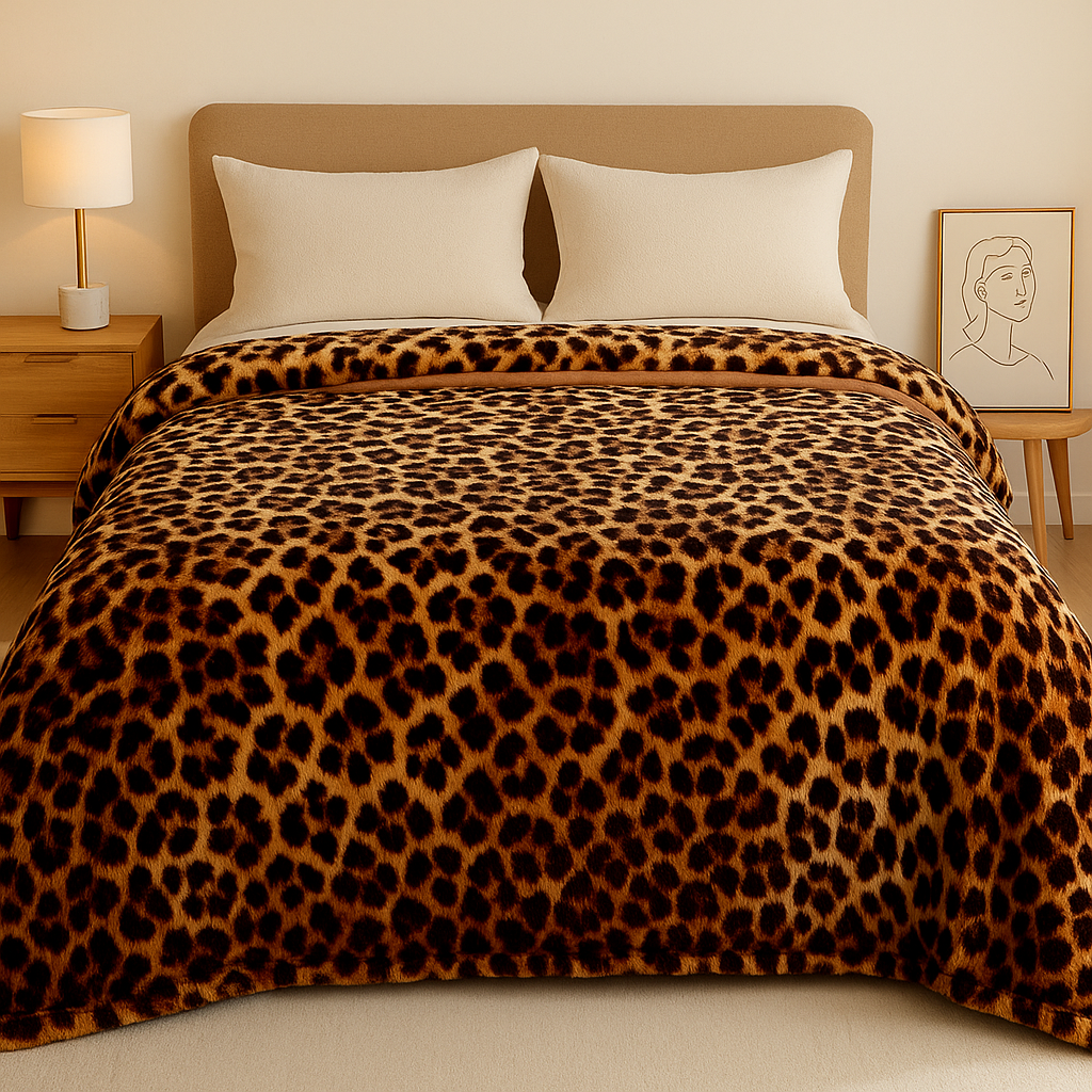 LioraPelt | Leoparden-Fleecedecke