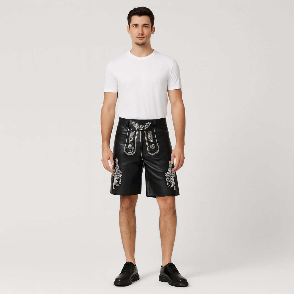 Kurze Wildbock Lederhose Hein