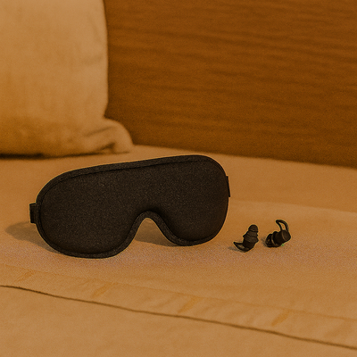 3D Schlafmaske & Ohrstöpsel-Set – Verstellbare Augenabdeckung für Reisen & die Nacht