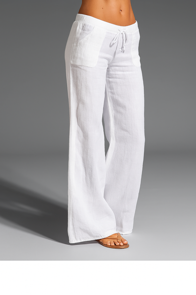 Damen Leinenhose Sommer – Weit geschnitten, atmungsaktiv, elegant