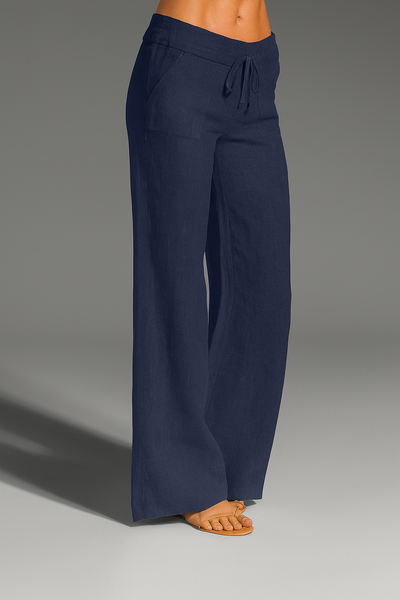 Damen Leinenhose Sommer – Weit geschnitten, atmungsaktiv, elegant