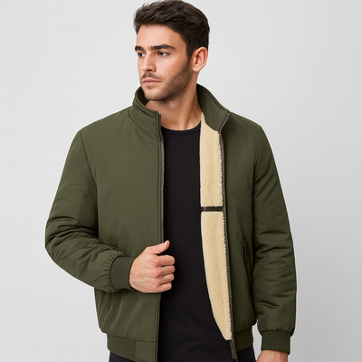 Erik | Warme Herren-Fleecejacke mit Stehkragen