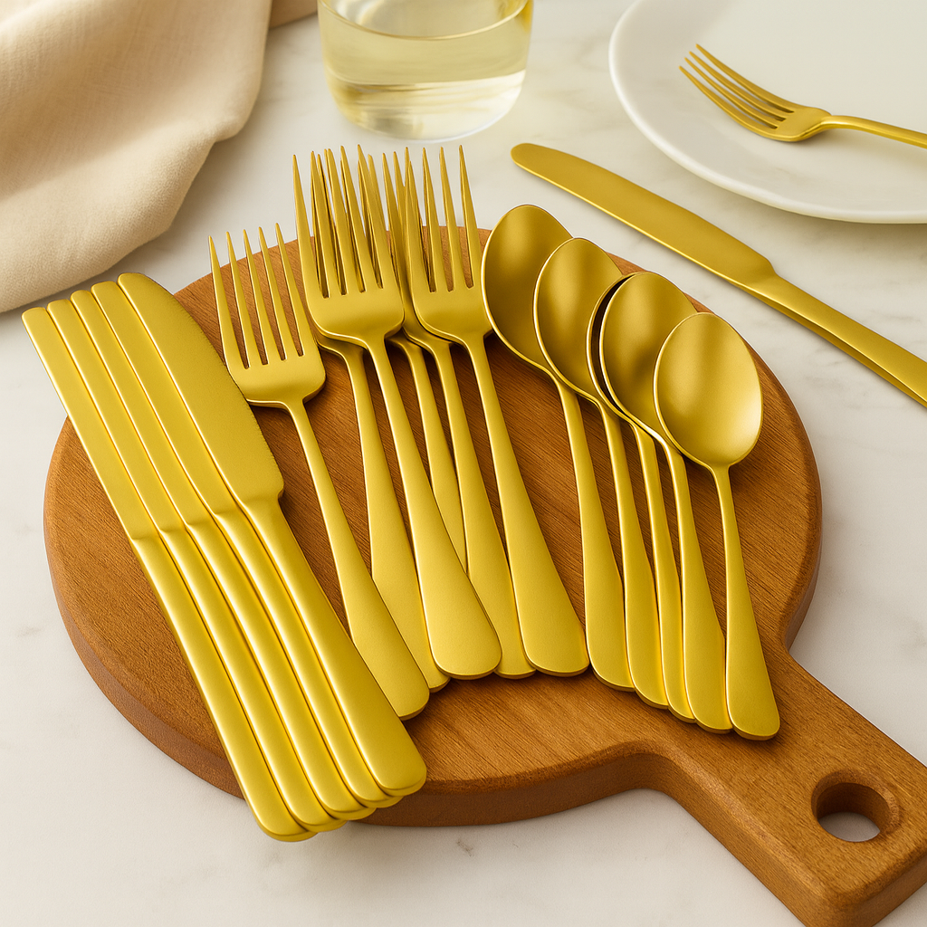 Adrian | 40-teilige Edelstahl-Essgeschirrkollektion