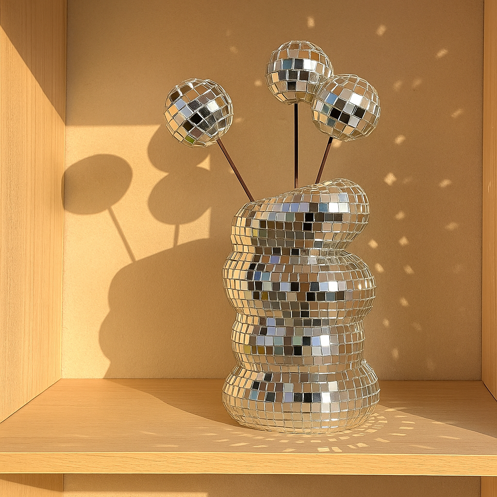 GlamSphere – Spiegelverkleidete Discovase mit Retrocharme und modernem Flair