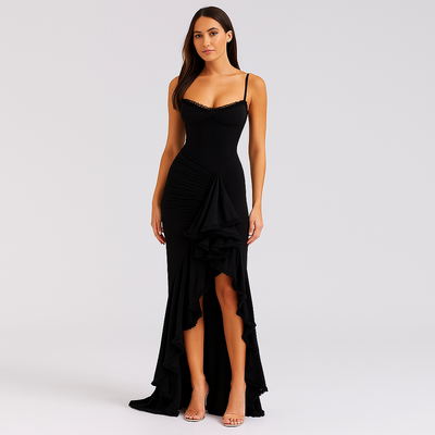 Selene – Rüschiges Rüschen Kleid im Dovetail-Stil