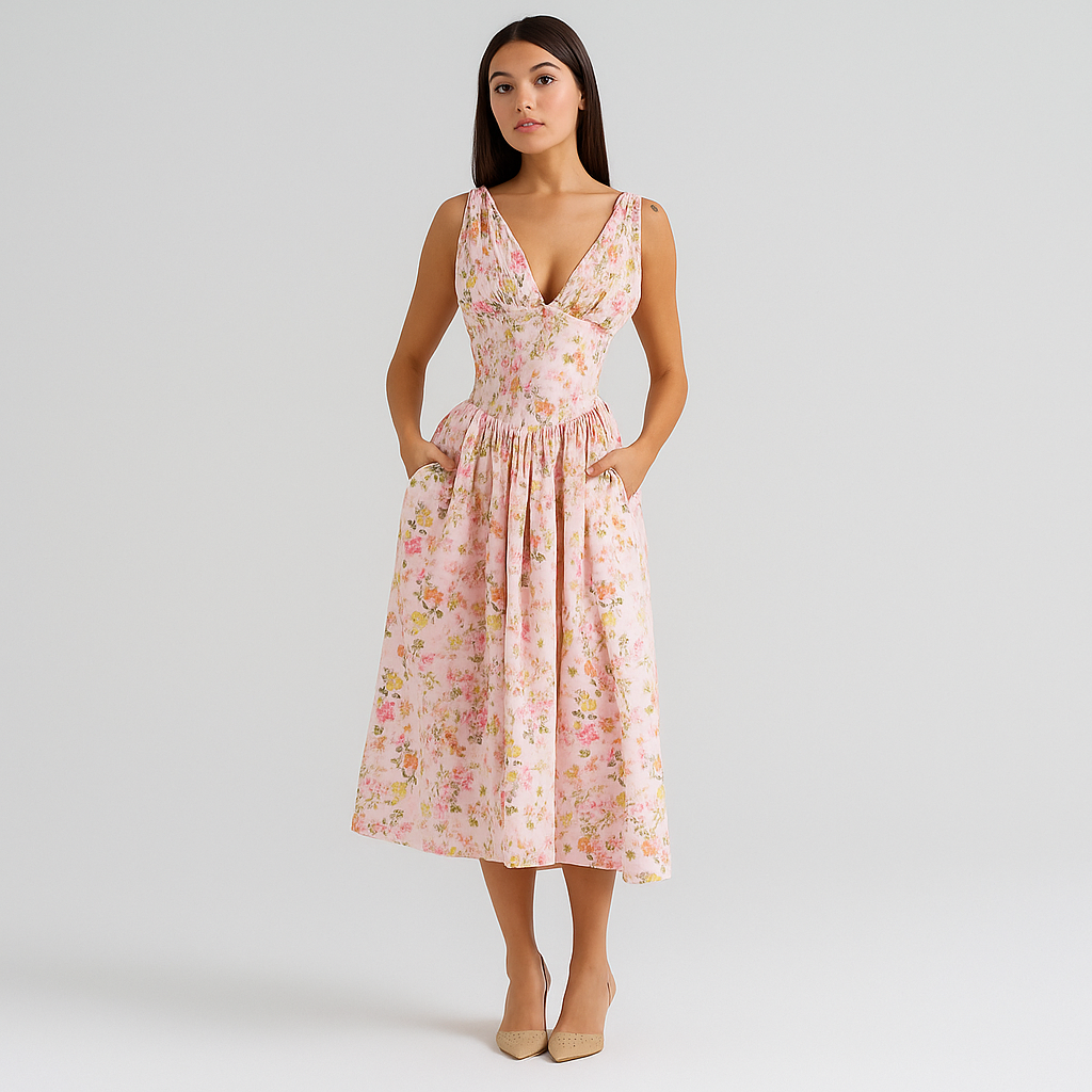 Alena – Elegantes und schmeichelhaftes Sommerkleid