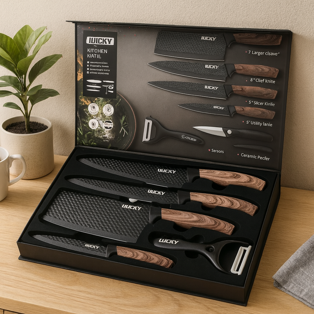 Savora | 6-teiliges Messer- und Werkzeugset aus Edelstahl