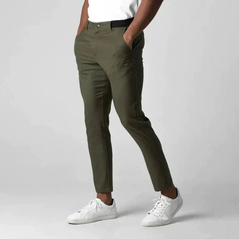 Chino-Hose – Slim Fit – elastischer Bund – Slim Fit Chinos – Herrenhosen