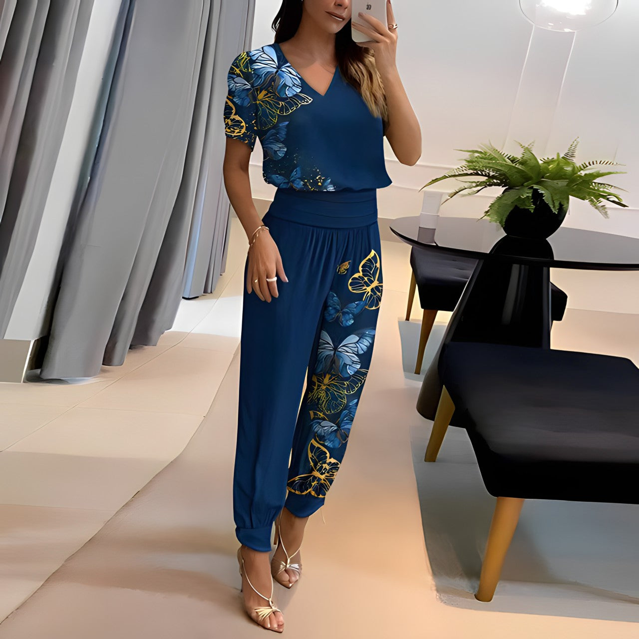 Clara -  Elegantes Set aus Bluse und Hose für Damen