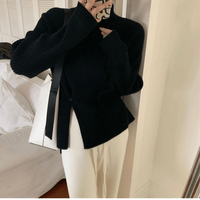 Damen Rollkragenpullover Strickmaterial Elegant Warme Pullover Damen