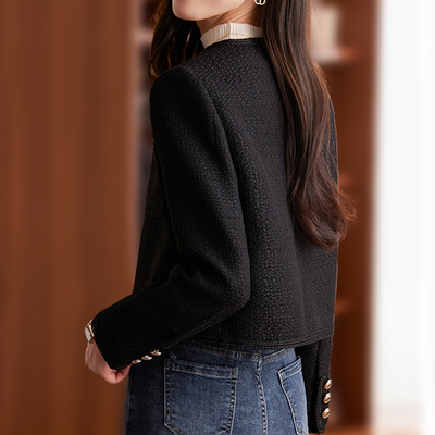 Damenjacke Elegantes Design Kurze Passform Atmungsaktive Stoffe