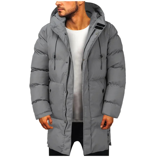 Daunenjacke | Warm | Mit Kapuze | Lange Daunenjacke | Wintermantel für Herren