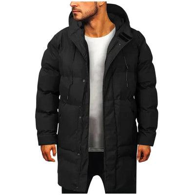 Daunenjacke | Warm | Mit Kapuze | Lange Daunenjacke | Wintermantel für Herren