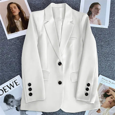 Damen Einreiher Blazer mit Knopfmanschetten