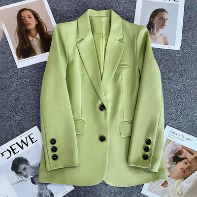 Damen Einreiher Blazer mit Knopfmanschetten