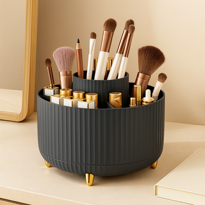 ElegantSpin 360° Drehbarer Organizer – Kosmetik Aufbewahrung
