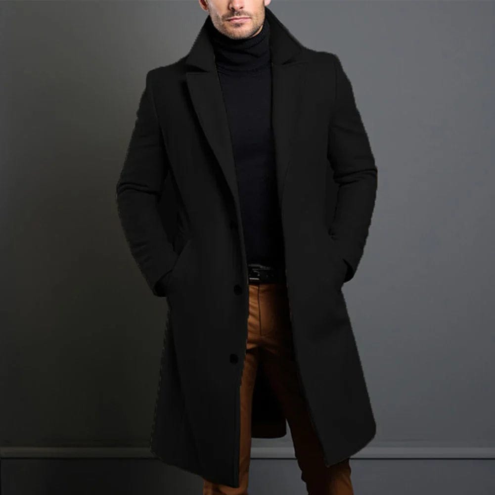 Eleganter Wollmantel in Beige für Wintertage
