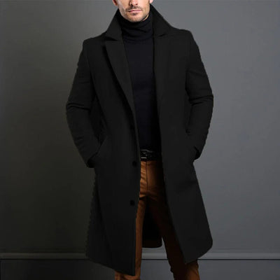 Eleganter Wollmantel in Beige für Wintertage