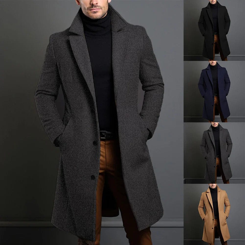 Eleganter Wollmantel in Beige für Wintertage