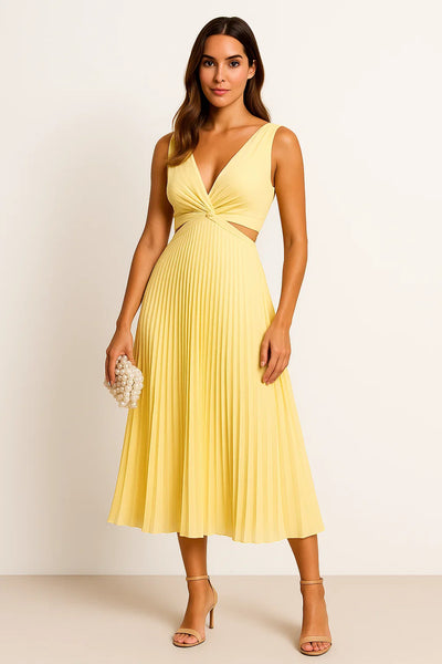 Elegantes plissiertes Abendkleid