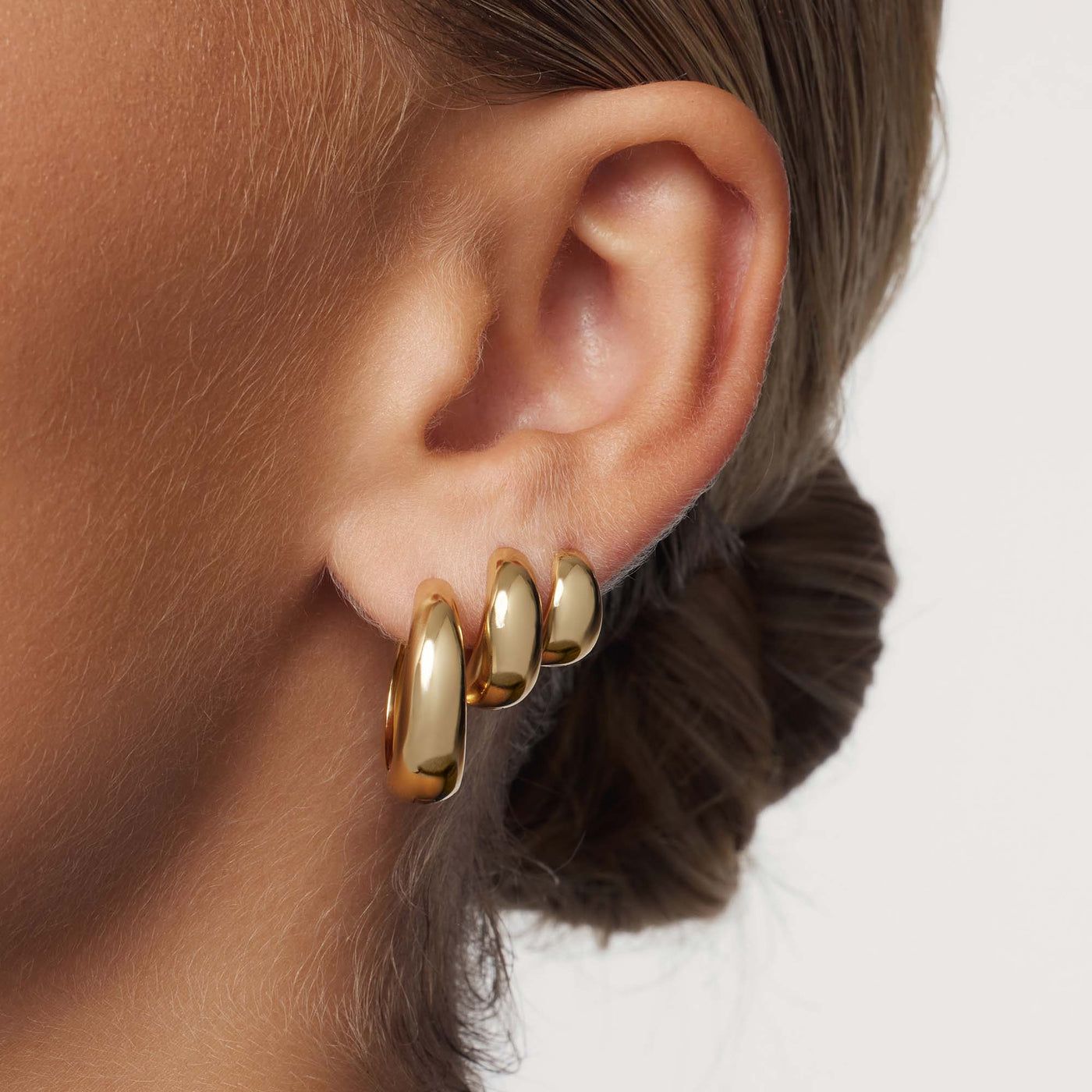 Gold Rue Statement Hoop Earrings