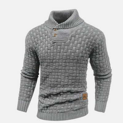 Pullover Herren Strick Mit Knopfkragen | Struktur Design