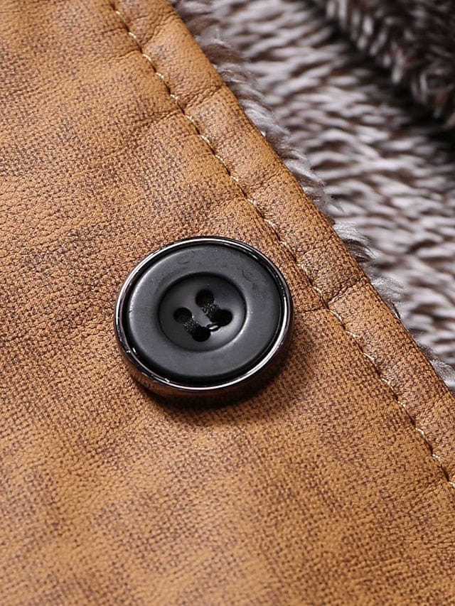 Fellgefütterte Jacke | Warm | Stehkragen | Winterjacke | Herrenjacke