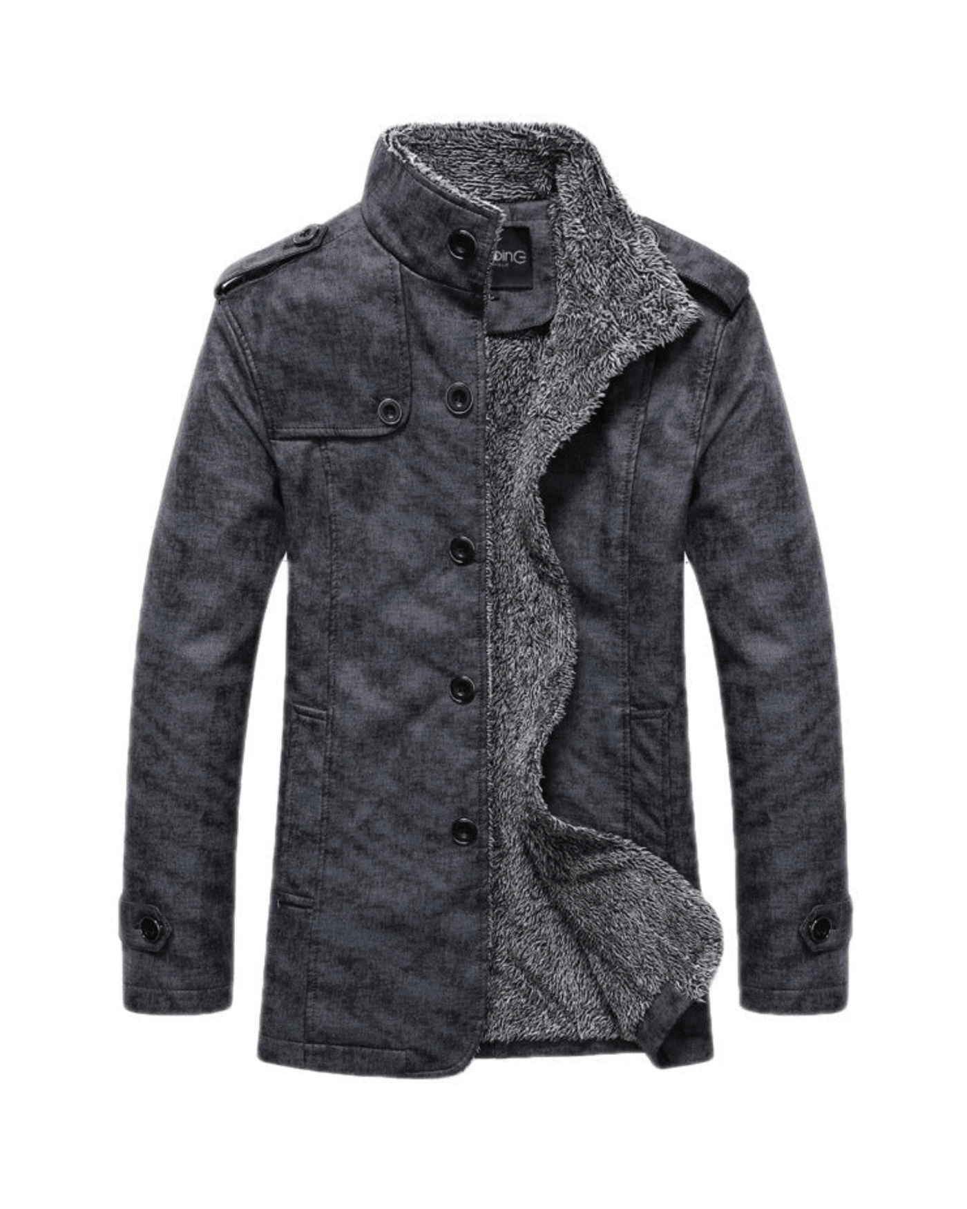 Fellgefütterte Jacke | Warm | Stehkragen | Winterjacke | Herrenjacke