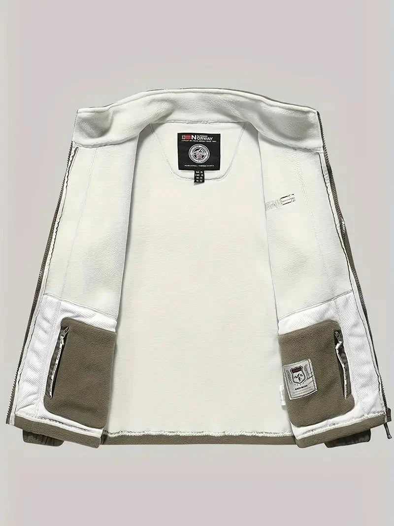 Fleecejacke | Outdoor | Winddicht | Fleece mit durchgehendem Reißverschluss | Winterjacken für Herren