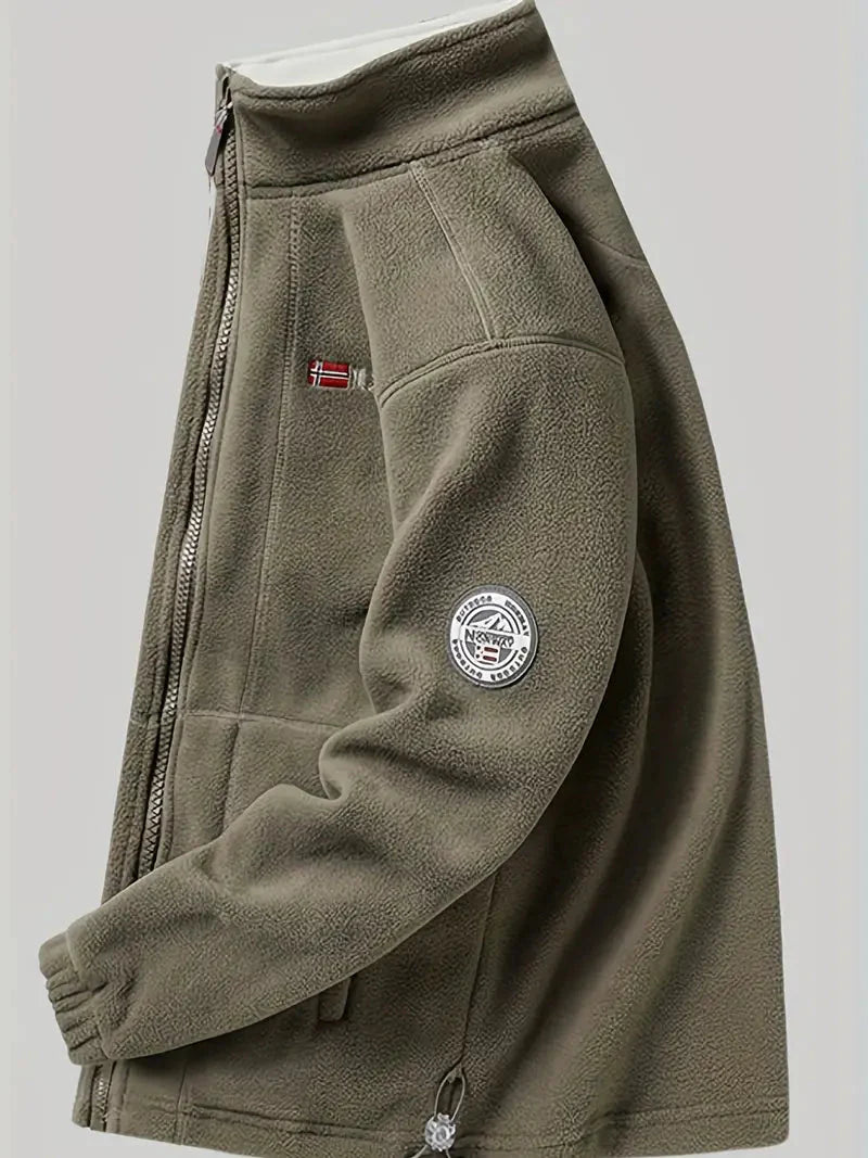 Fleecejacke | Outdoor | Winddicht | Fleece mit durchgehendem Reißverschluss | Winterjacken für Herren
