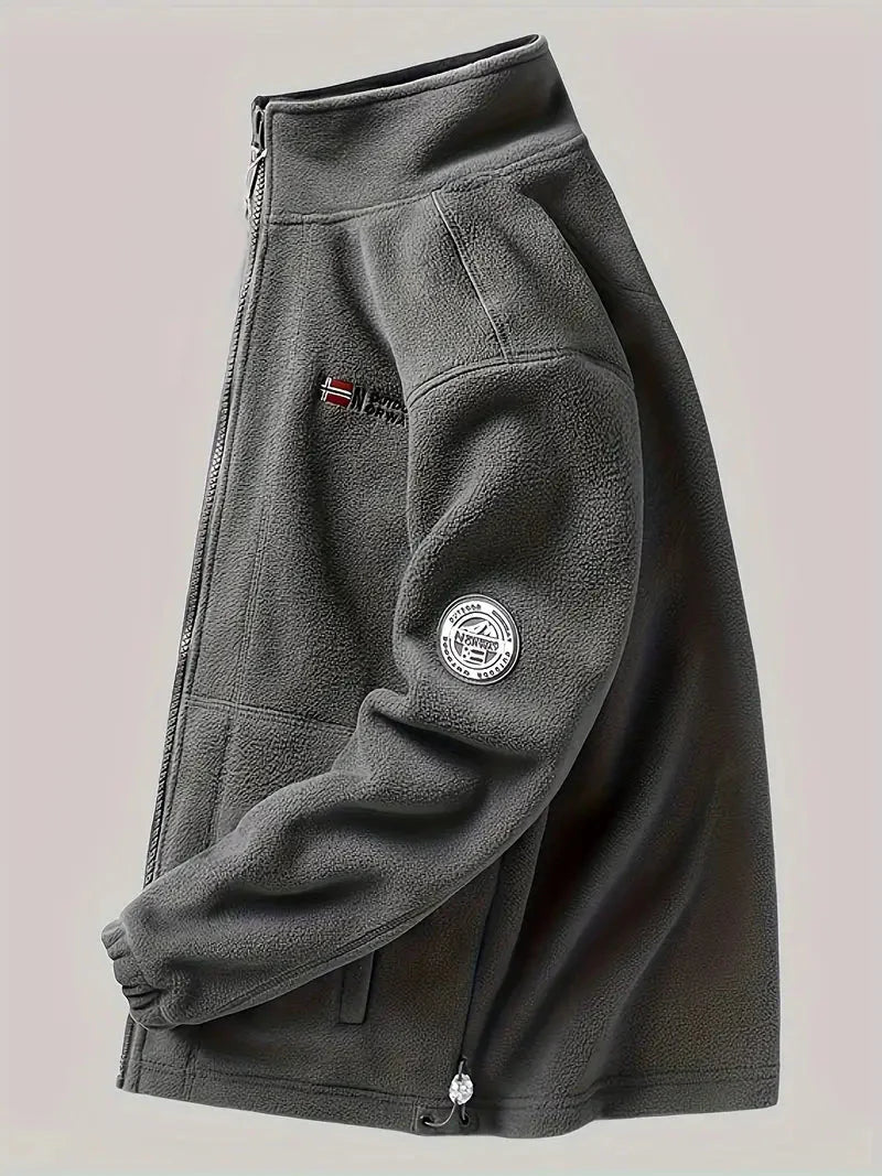 Fleecejacke | Outdoor | Winddicht | Fleece mit durchgehendem Reißverschluss | Winterjacken für Herren