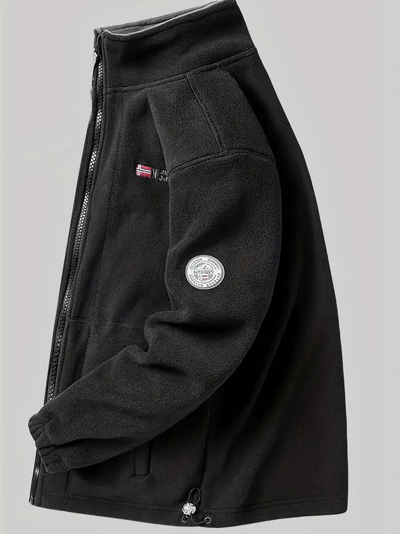 Fleecejacke | Outdoor | Winddicht | Fleece mit durchgehendem Reißverschluss | Winterjacken für Herren