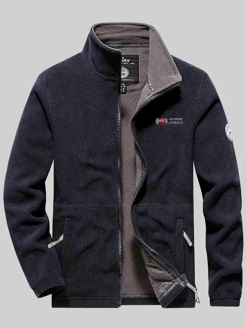 Fleecejacke | Outdoor | Winddicht | Fleece mit durchgehendem Reißverschluss | Winterjacken für Herren