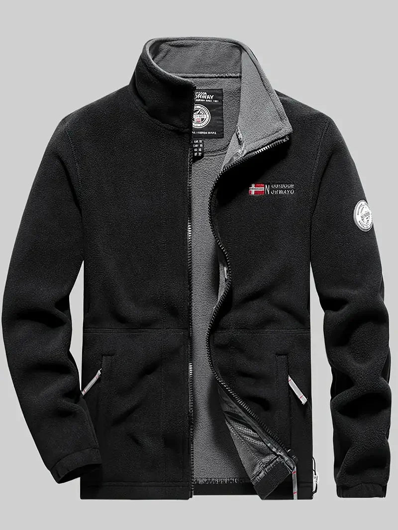 Fleecejacke | Outdoor | Winddicht | Fleece mit durchgehendem Reißverschluss | Winterjacken für Herren