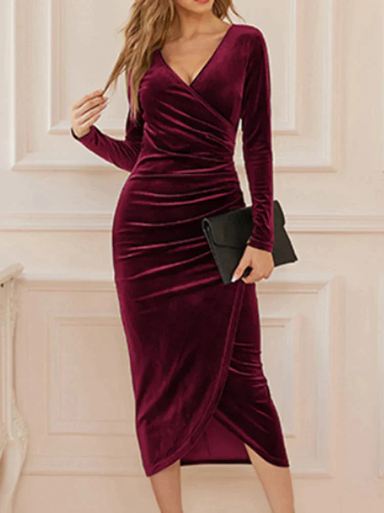 Elegantes kleid aus samt