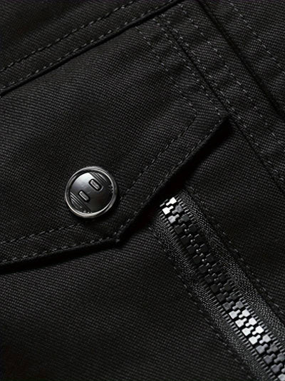 Frachtjacke | Schwarz | Reißverschluss | Herbstjacke | Herrenjacken