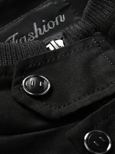 Frachtjacke | Schwarz | Reißverschluss | Herbstjacke | Herrenjacken