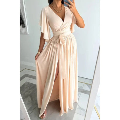 Julia - elegantes schwarzes maxikleid