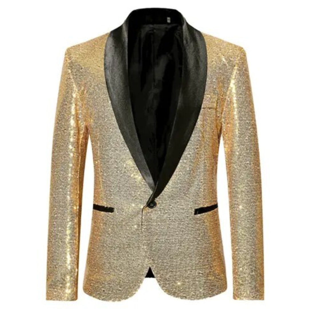 Glitzerblazer | Einreihig | Glitzernd | Partyblazer | Herrenblazer