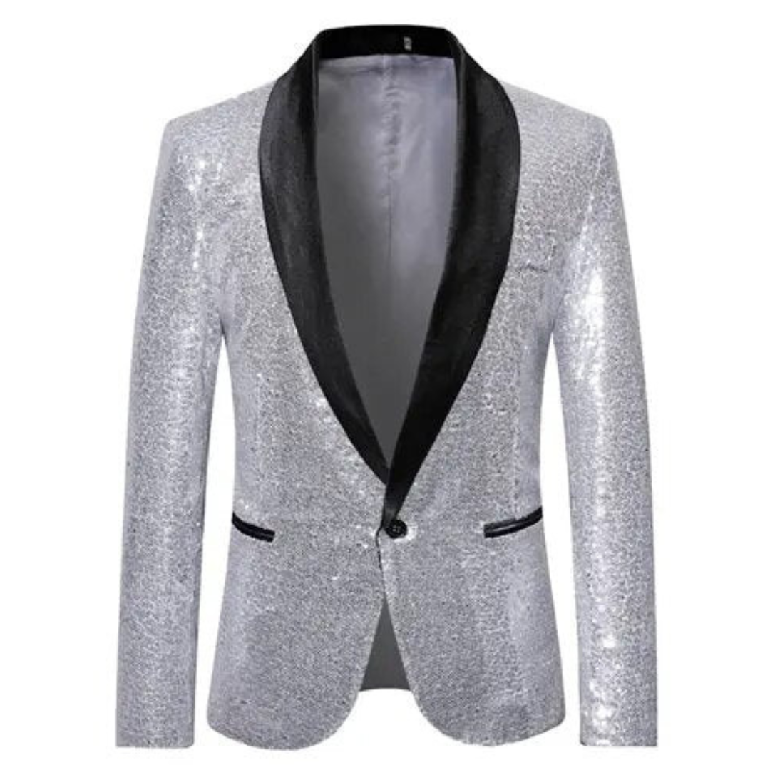 Glitzerblazer | Einreihig | Glitzernd | Partyblazer | Herrenblazer