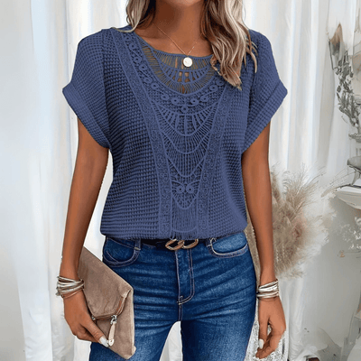 MIRAVO | Ibiza-Bluse mit Spitzen-Detail