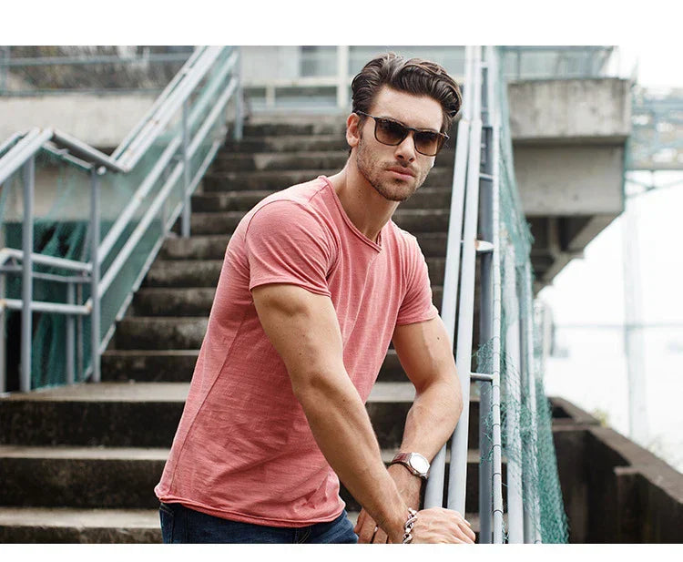 Herren-t-shirt 100% baumwolle