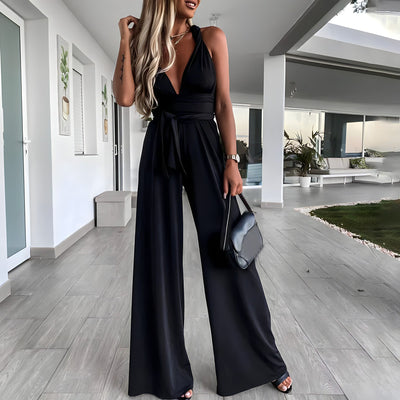Ärmelloser Jumpsuit Mit V Ausschnitt Für Damen | Sommer