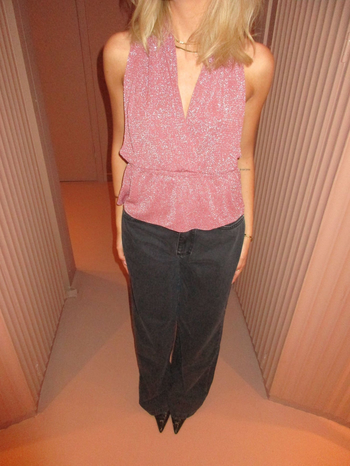 Damen-Trägertop Glänzendes Wildleder - Schick und Partytauglich