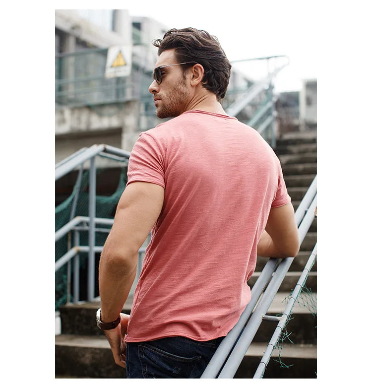 Herren-t-shirt 100% baumwolle