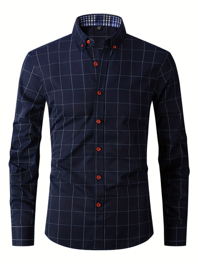 Hemd | Langarm | Slim Fit | Oxford Hemd | Herren-Knopfleistenhemd