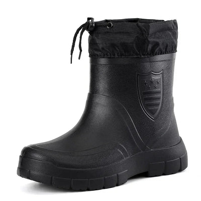 Unisex Gefütterte Gummistiefel mit Rutschfester Sohle und Kordelzug
